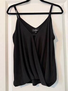 Lulu's Black Draped V-Neck Cami